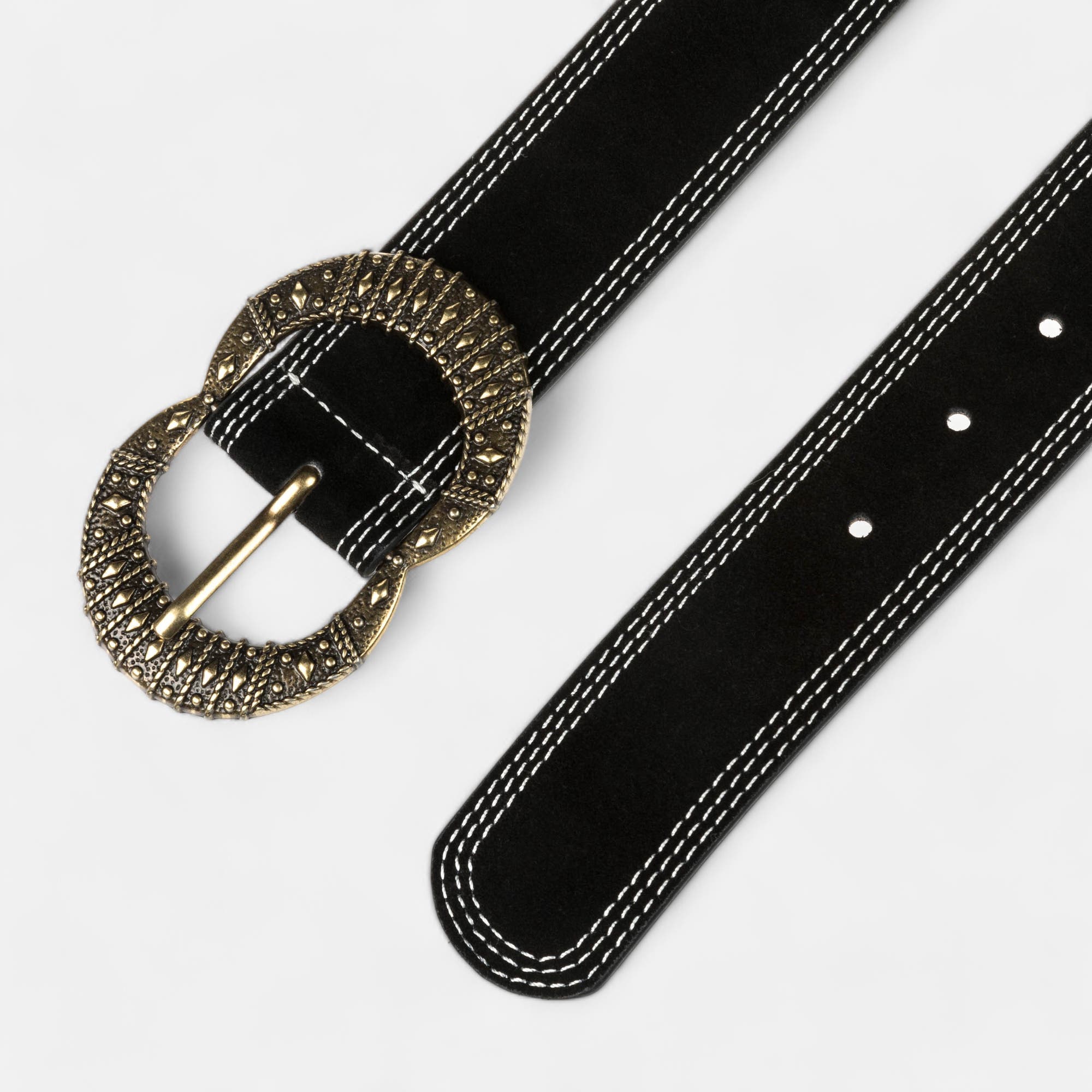 Ceinture en cuir noir