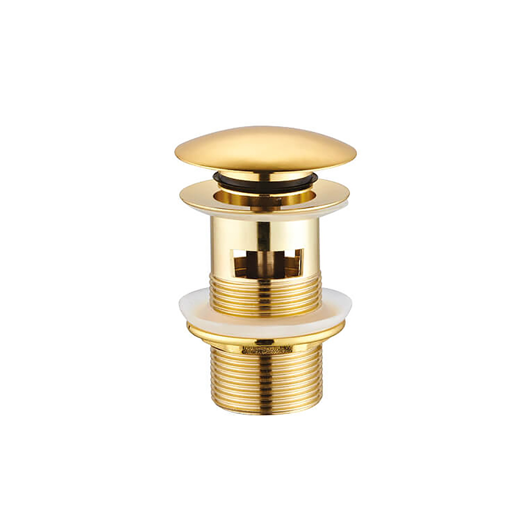 Sanigoods Design afvoerplug met overloop goud