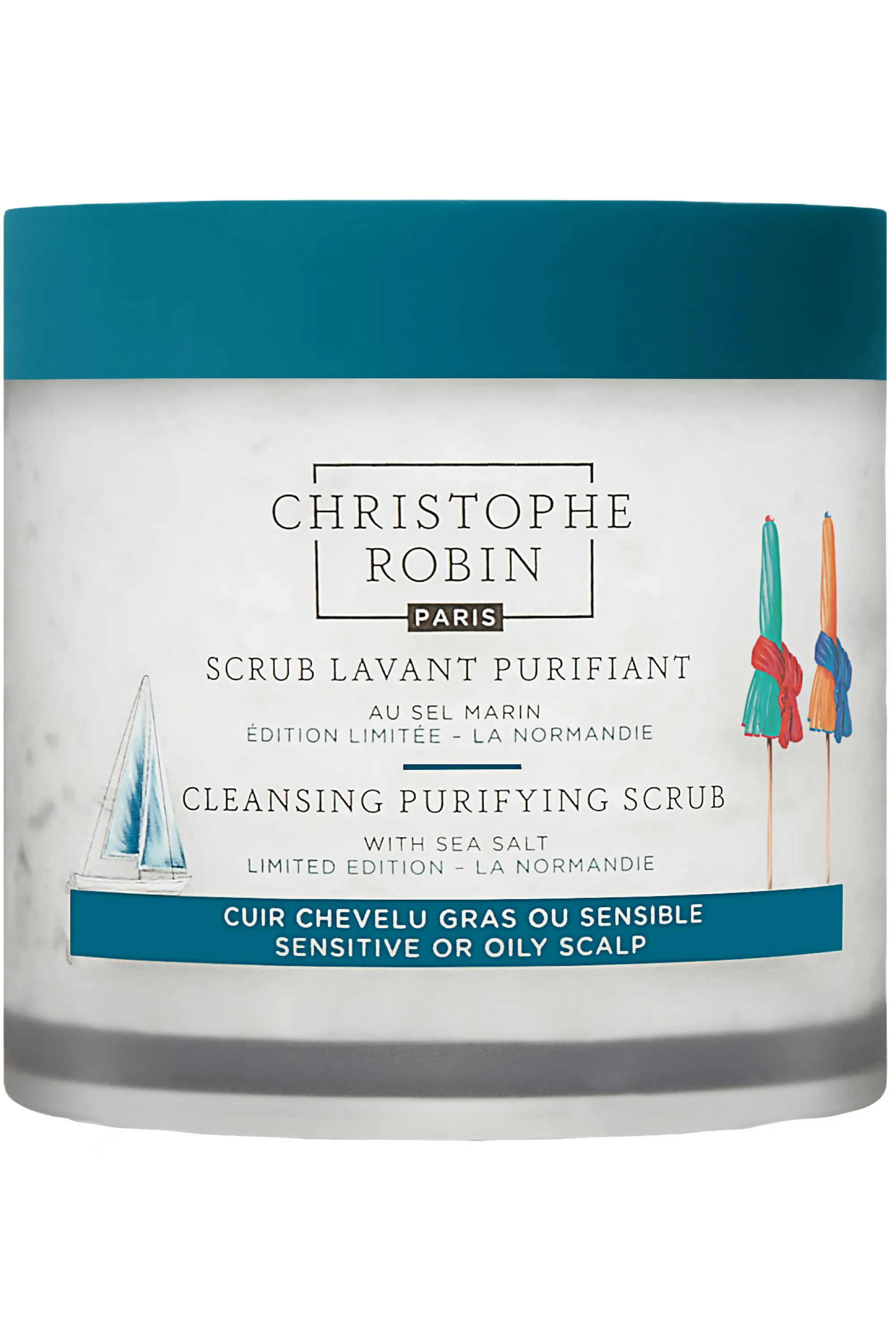 Christophe Robin Shampooing scrub lavant purifiant au sel marin-250 ml