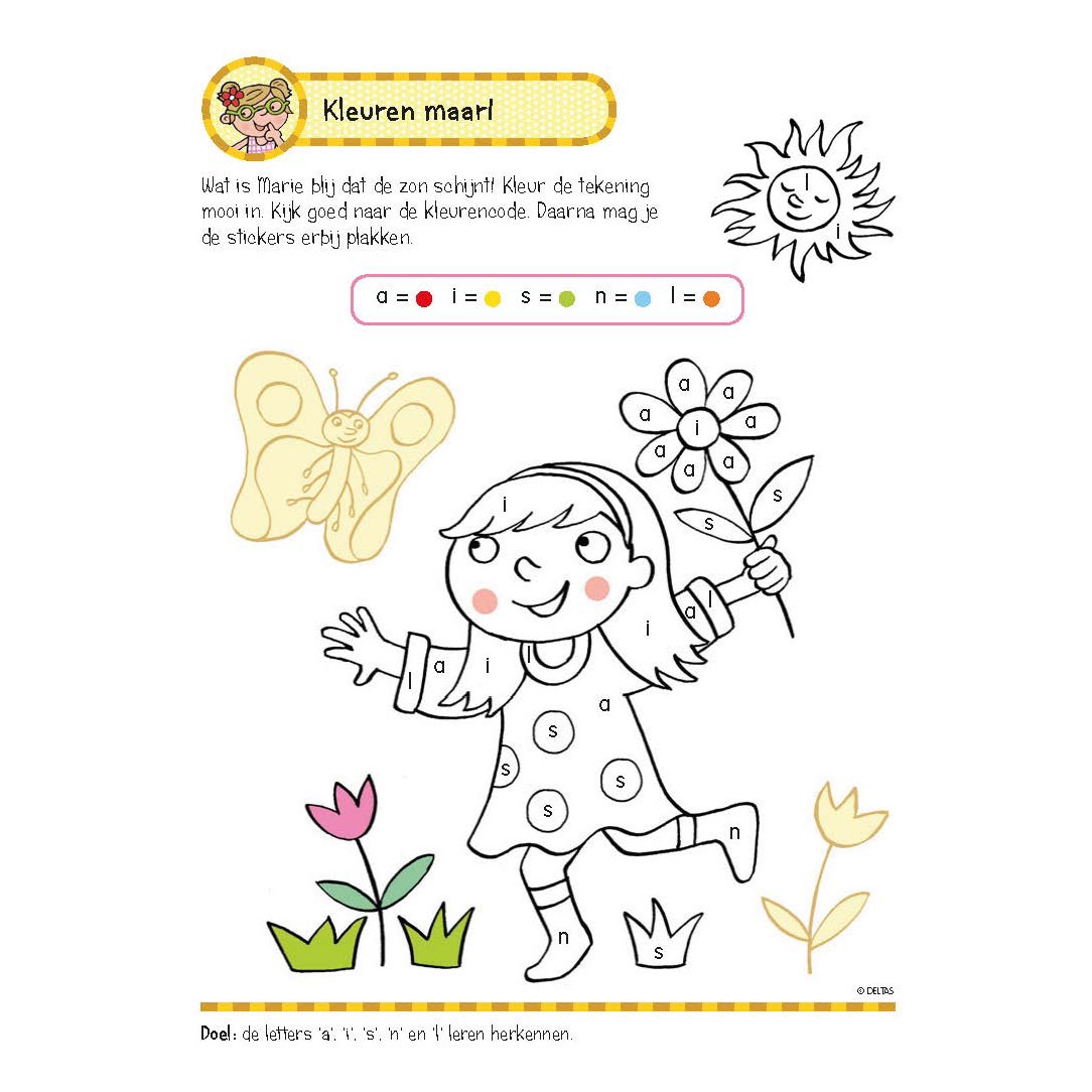 Oefenboek met Stickers - Eerste Leesspelletjes (5-6 jaar)