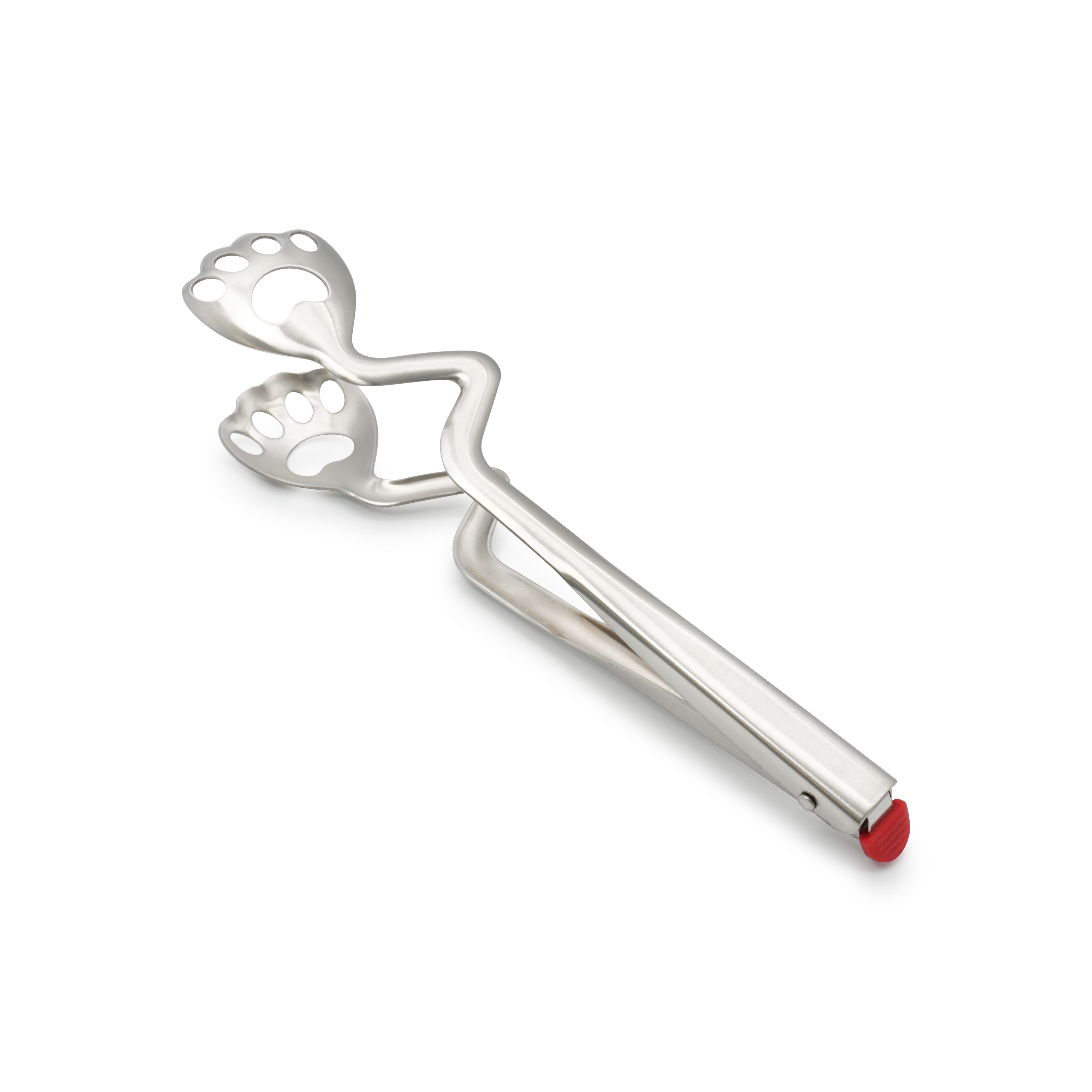 (25cm) Edelstahl Zange BBQ Grillzange Universal Küchenzange im Pfoten Design - Silber