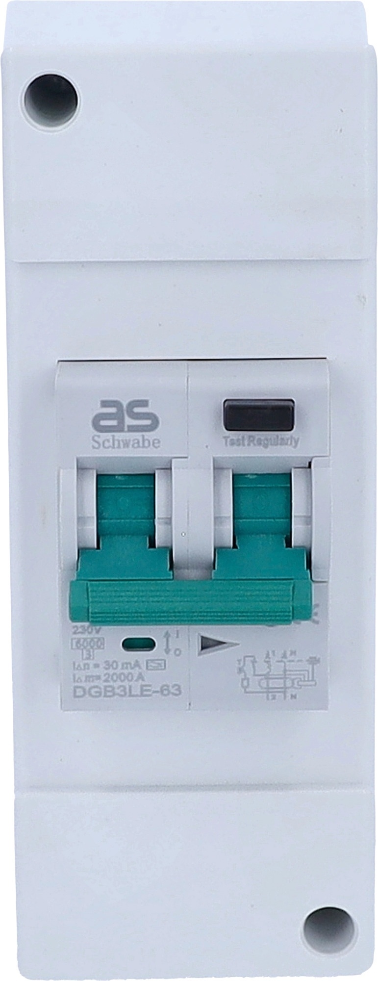 AS Schwabe Cam­ping/Ca­ra­van Kom­bi­na­ti­on FI Schutz­schal­ter mit LS Si­che­rungs­au­to­mat 230 V / 16 A
