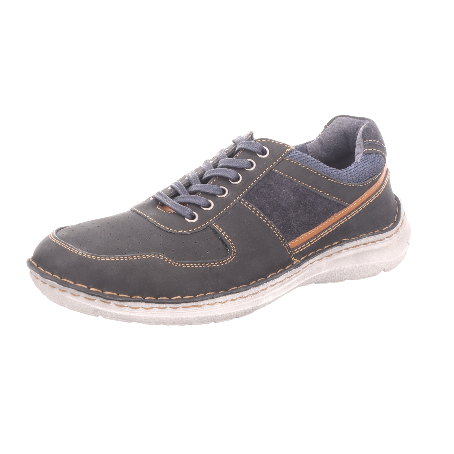 Scarbello Herren-Schnürhalbschuh Navy-Blau-Braun