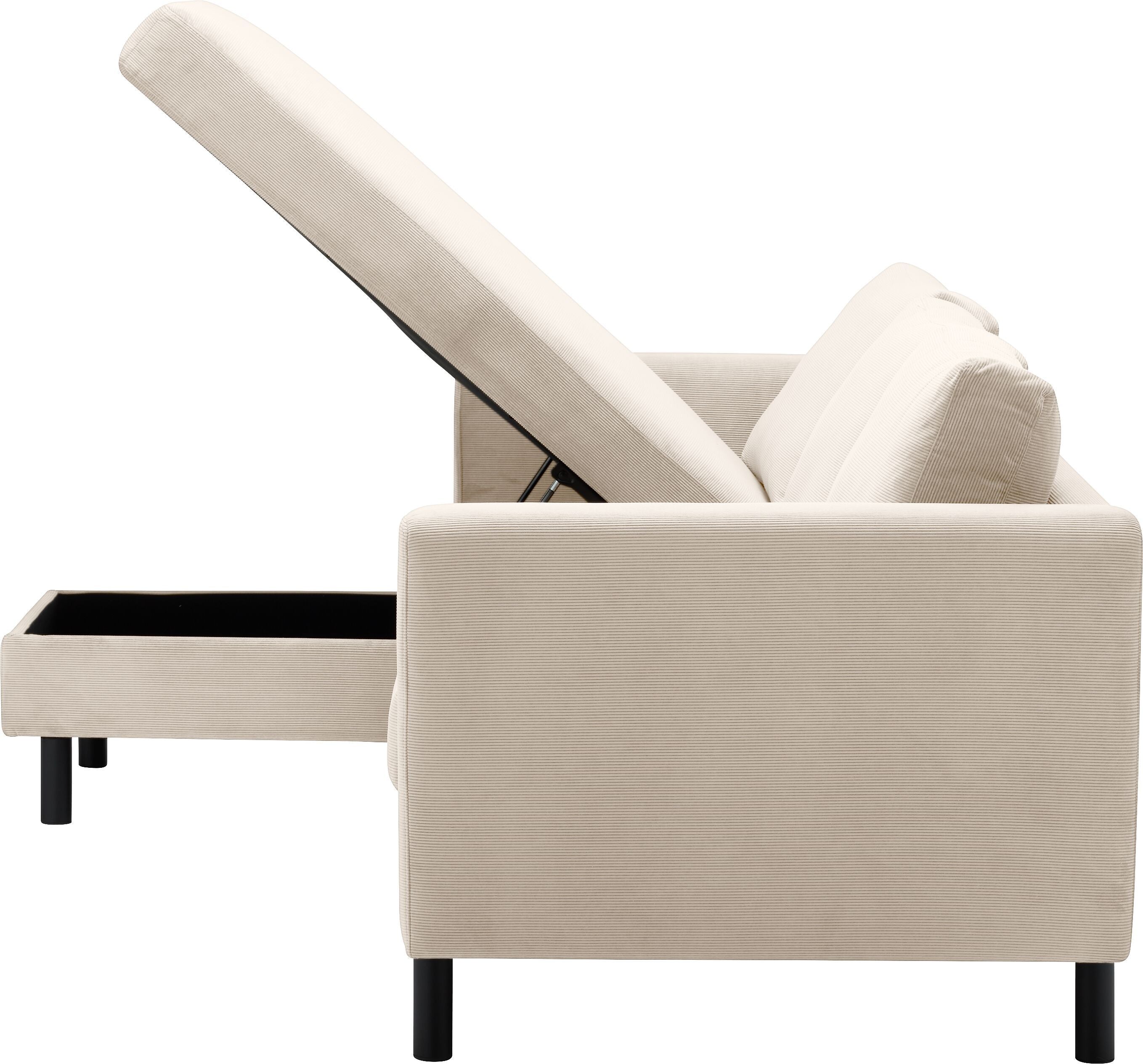 DIENER Ecksofa - Weiss / B: 235.0 cm x T: 156.0 cm x H: 81.0 cm