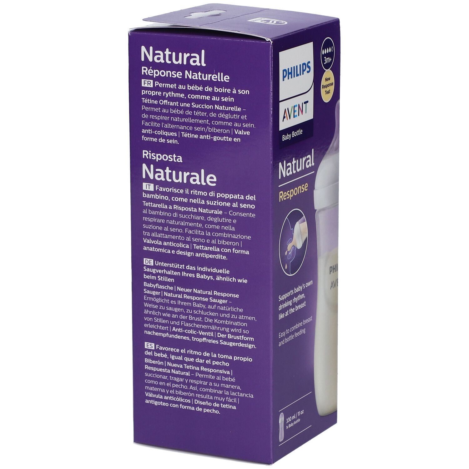 PHILIPS Avent Natural Response Babyflaschen mit natürlicher Reaktion 330 ml SCY906/01