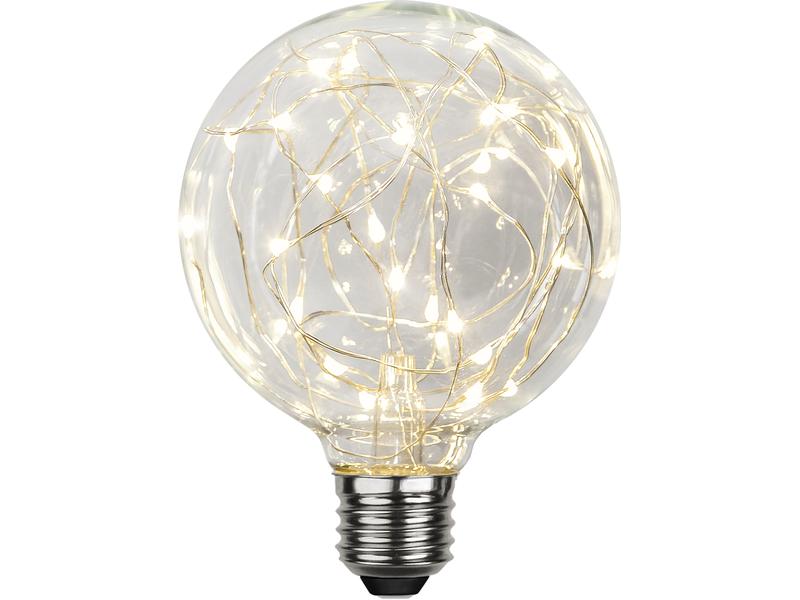 Star Trading Lampe G95 Decoled 1.5 W (10 W) E27 Warmweiss Filamentleuchtmittel in Globeform mit integrierter Lichterkette