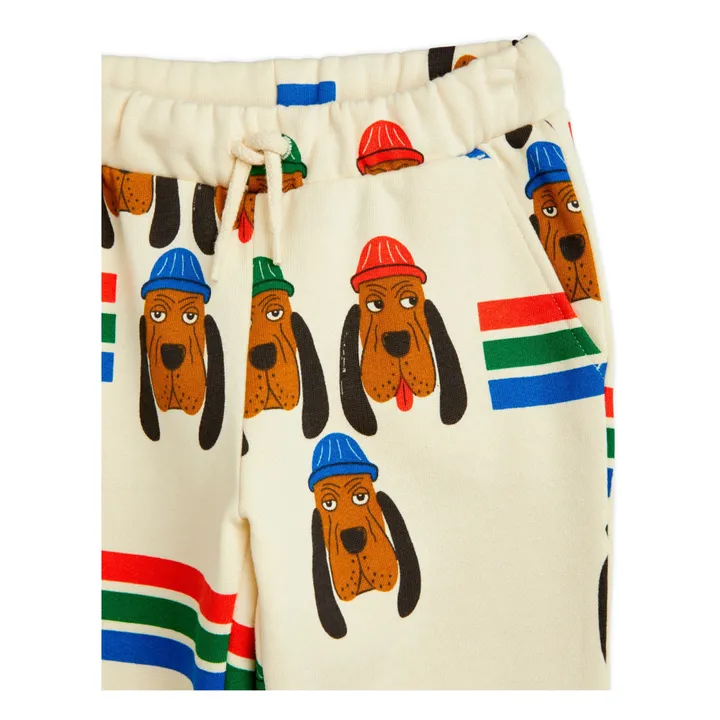 Mini Rodini Jogger Coton Bio Chien | Ecru