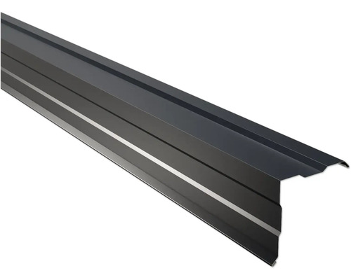 PRECIT hoekprofiel, gegroefd, voor trapeziumplaat W20, antracietgrijs RAL 7016, 1000 mm x 115 mm x 115 mm