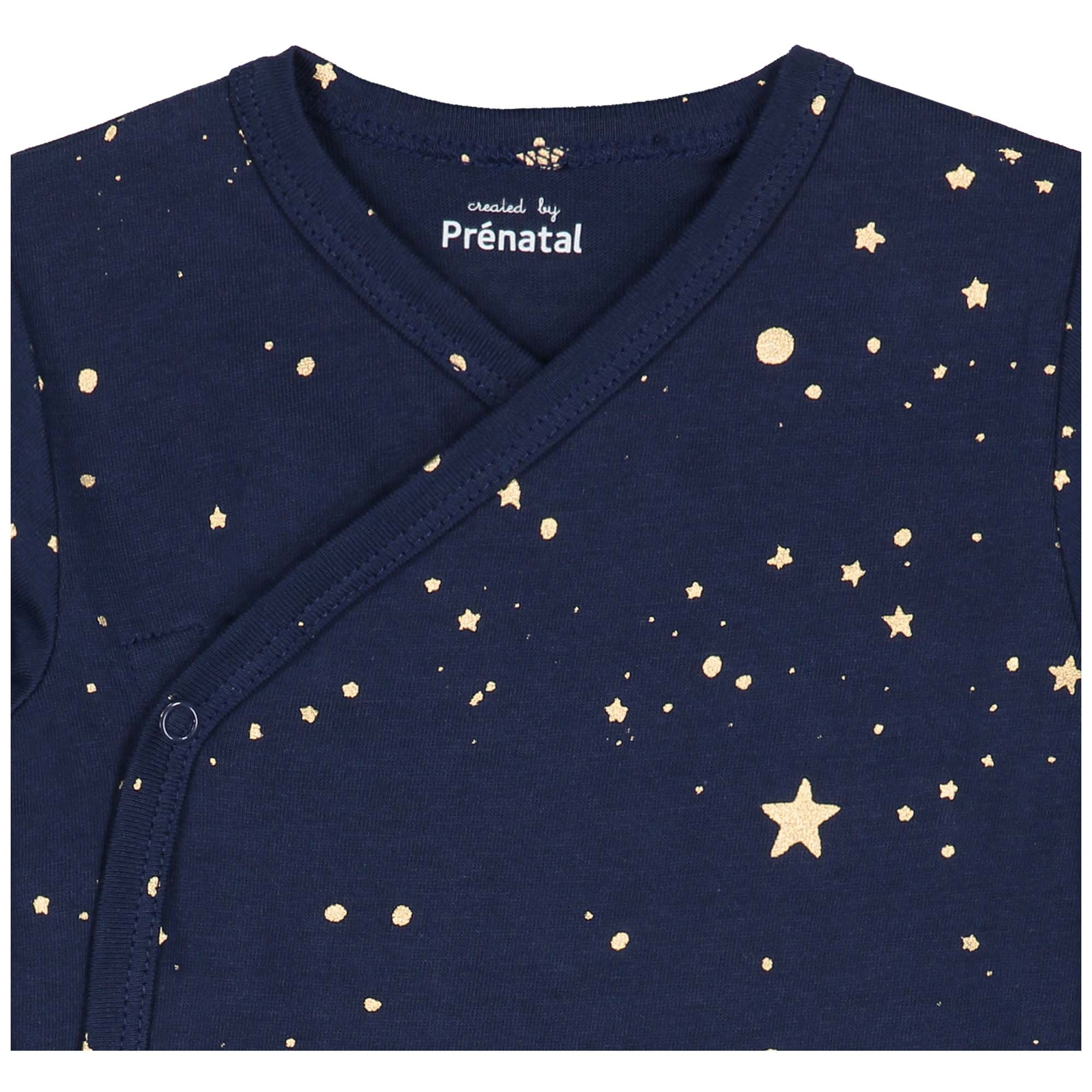 Prénatal overslagromper sterrenprint lange mouwen sterren blauw