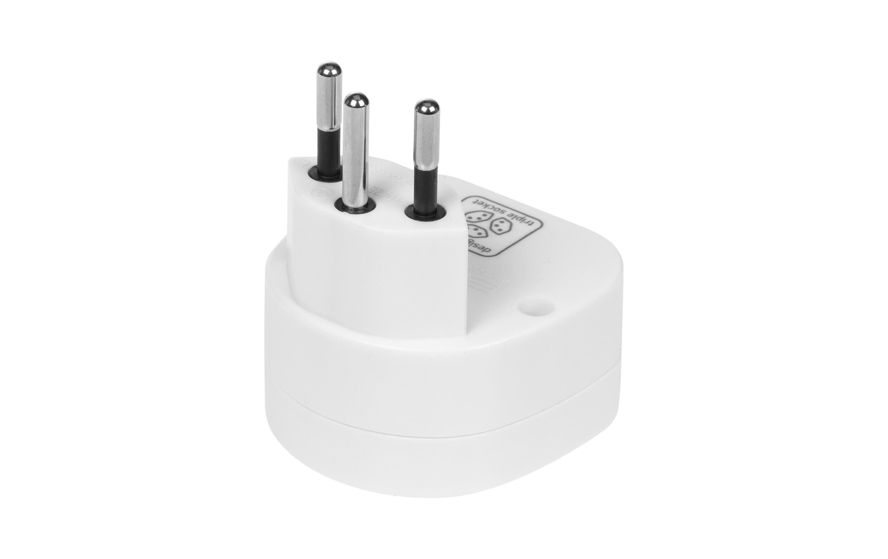 Reiseadapter Welt – CH, WeissSteckdosenadapter