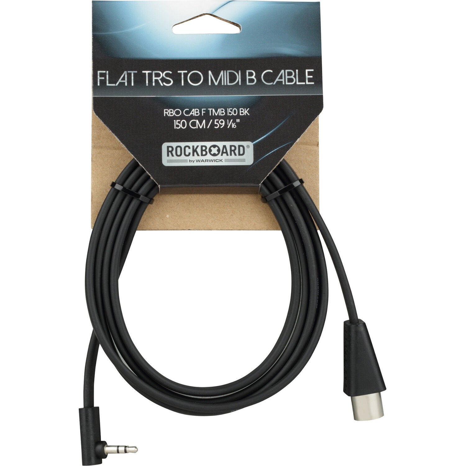 RockBoard RBO CAB F TMB 150 BK Flat TRS-MIDI kabel Type B - 150 cm