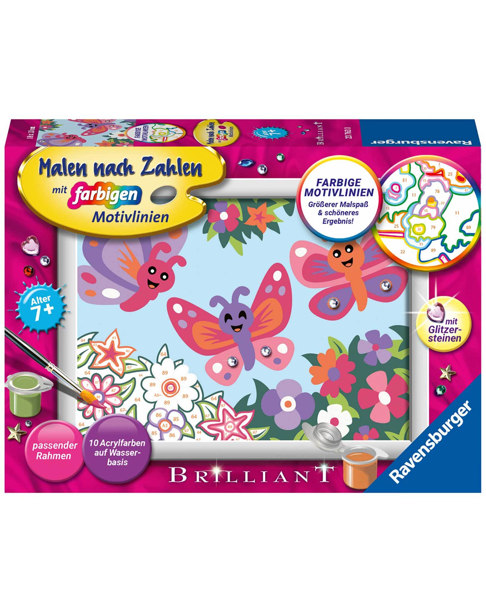 Malen nach Zahlen FRÖHLICHE SCHMETTERLINGE