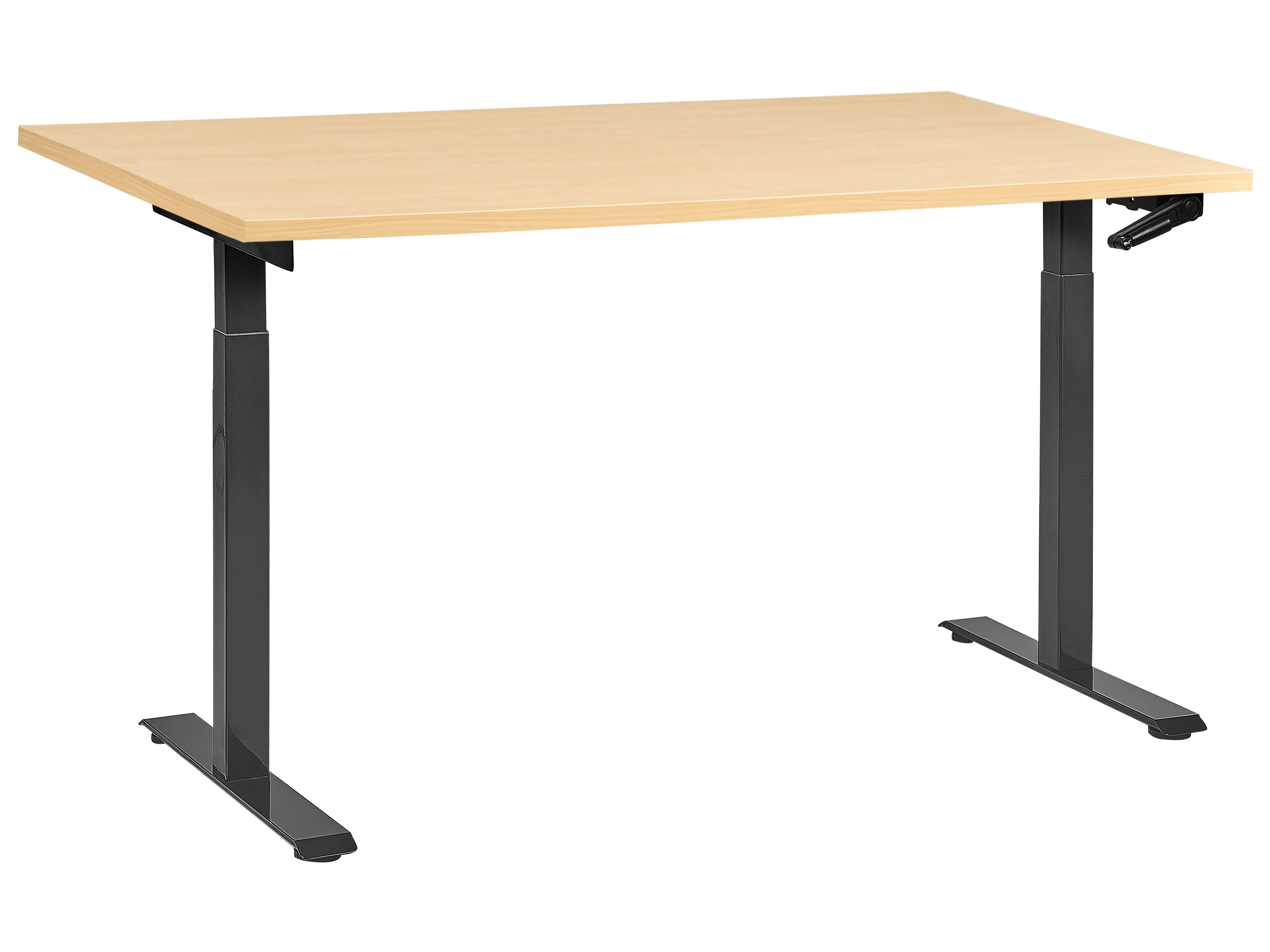 Handmatig verstelbaar sta-bureau DESTINES Zwart/lichtbruin 160 cm 72 cm