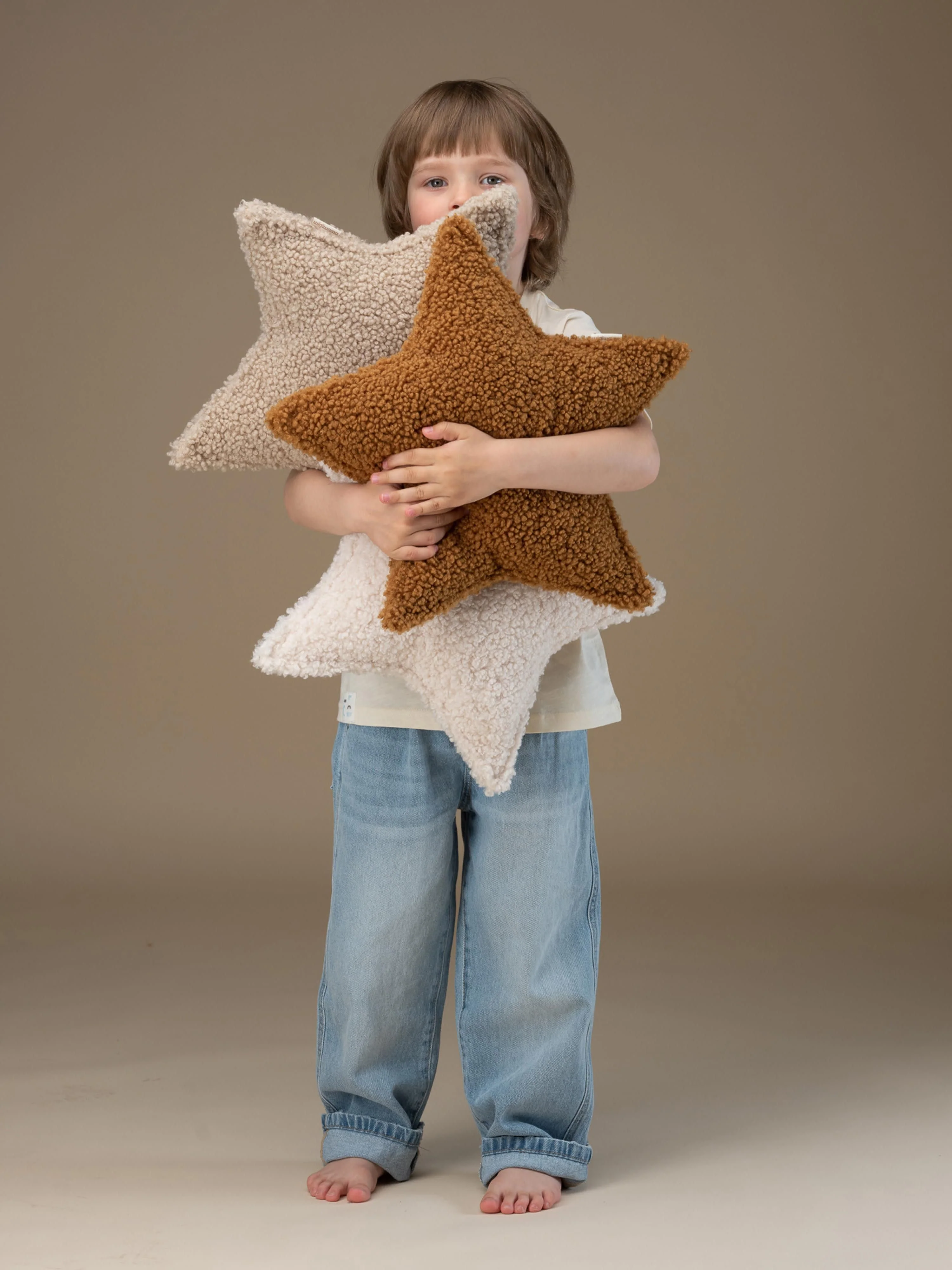 Kinderen teddy knuffelkussen Star