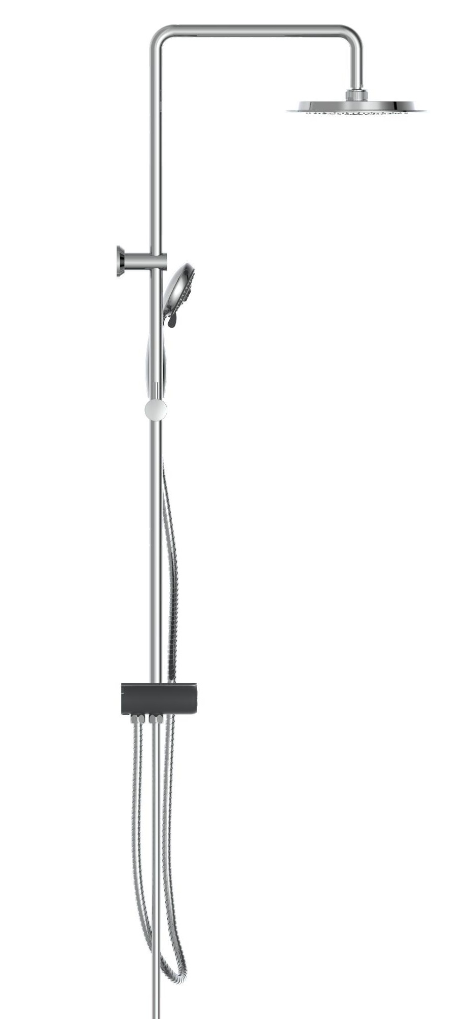 Schutte Aquastar douchesysteem chroom/antraciet