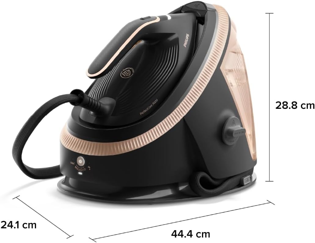Philips PerfectCare Dampfbügelstation 7000 Serie, 650g Dampfstoß, 8.5 Bar, SteamGlide Elite Bügelsohle, Automatischer Intelligenter Dampf (PSG7300/80)