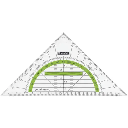 BRUNNEN Geometrie-Dreieck, bruchsicher Colour Code, kiwi, 16cm