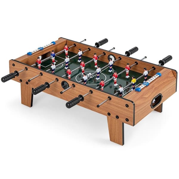 Fotballbord i romstørrelse Plassbesparende fotballbord med robust håndtak 69 x 36 x 24 cm naturlig