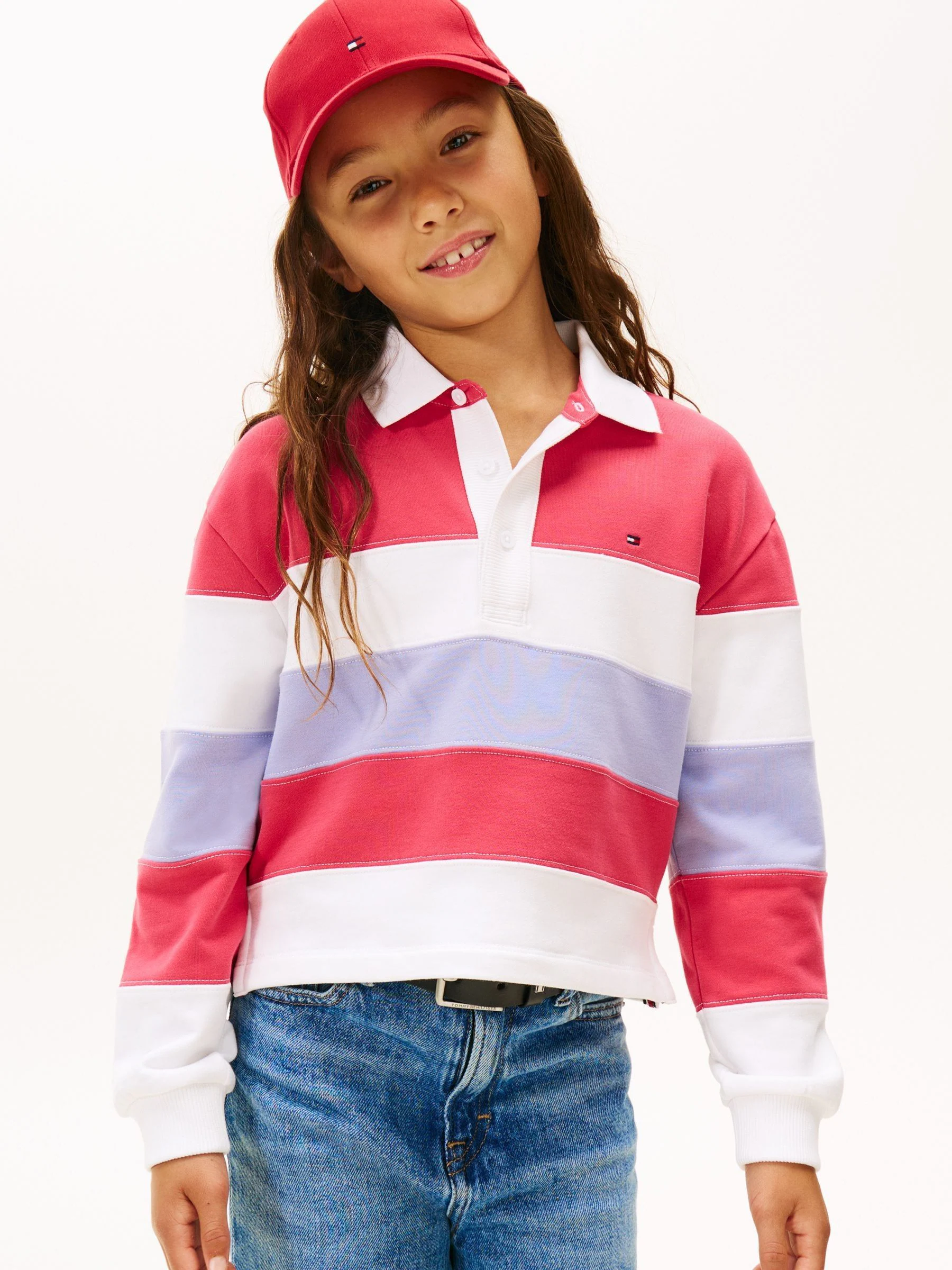 Tommy Hilfiger Essential Colour-Blocked Long Sleeve Polo Shirt