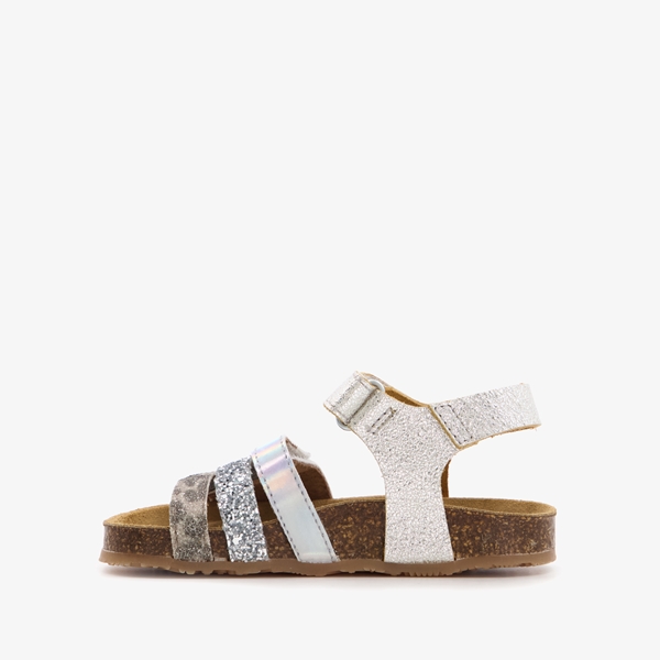 Groot leren meisjes bio sandalen met glitters