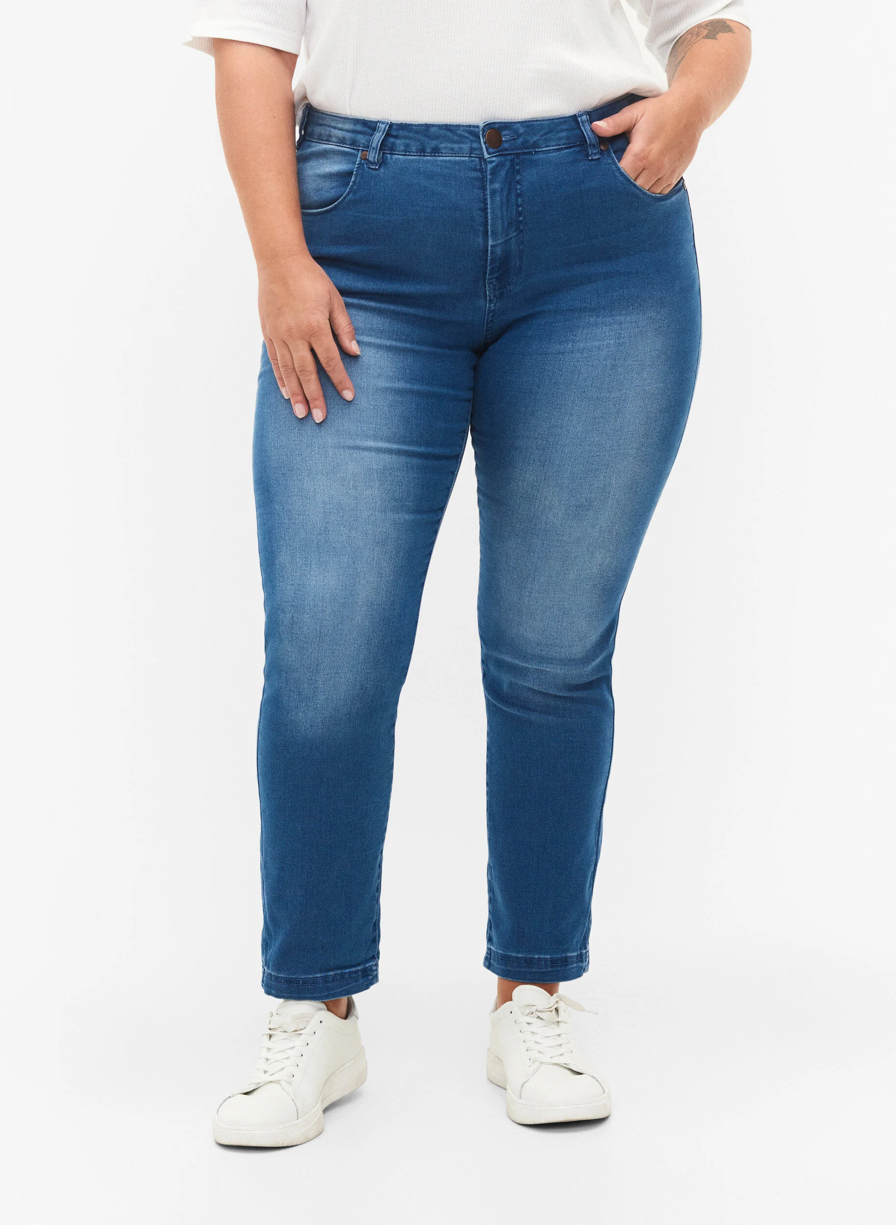 Slim fit Emily jeans med normal talje
