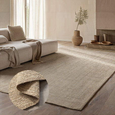 Handgeweven Jute Vloerkleed - Crème