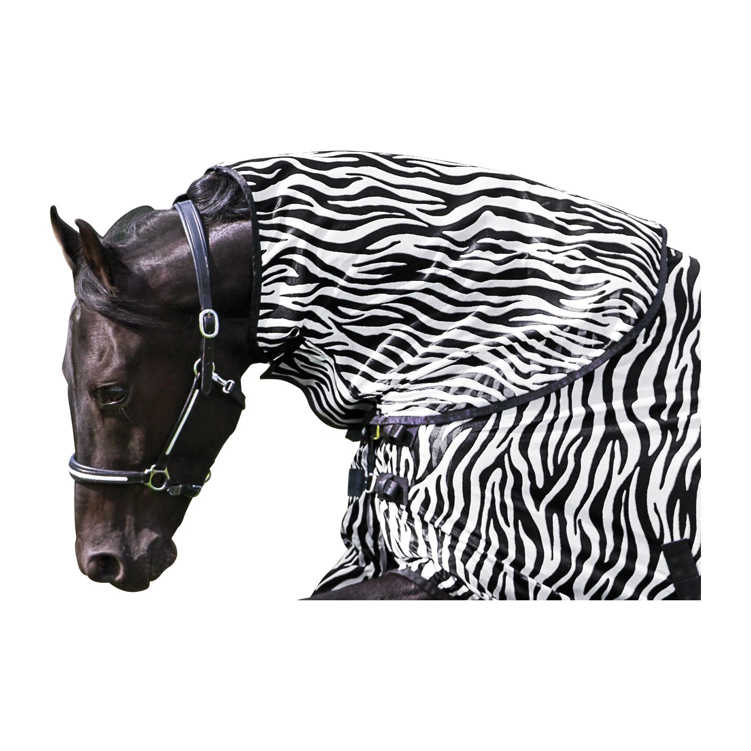 Horse-friends Halsteil zur Fliegendecke mit Zebra-Muster  - zebra