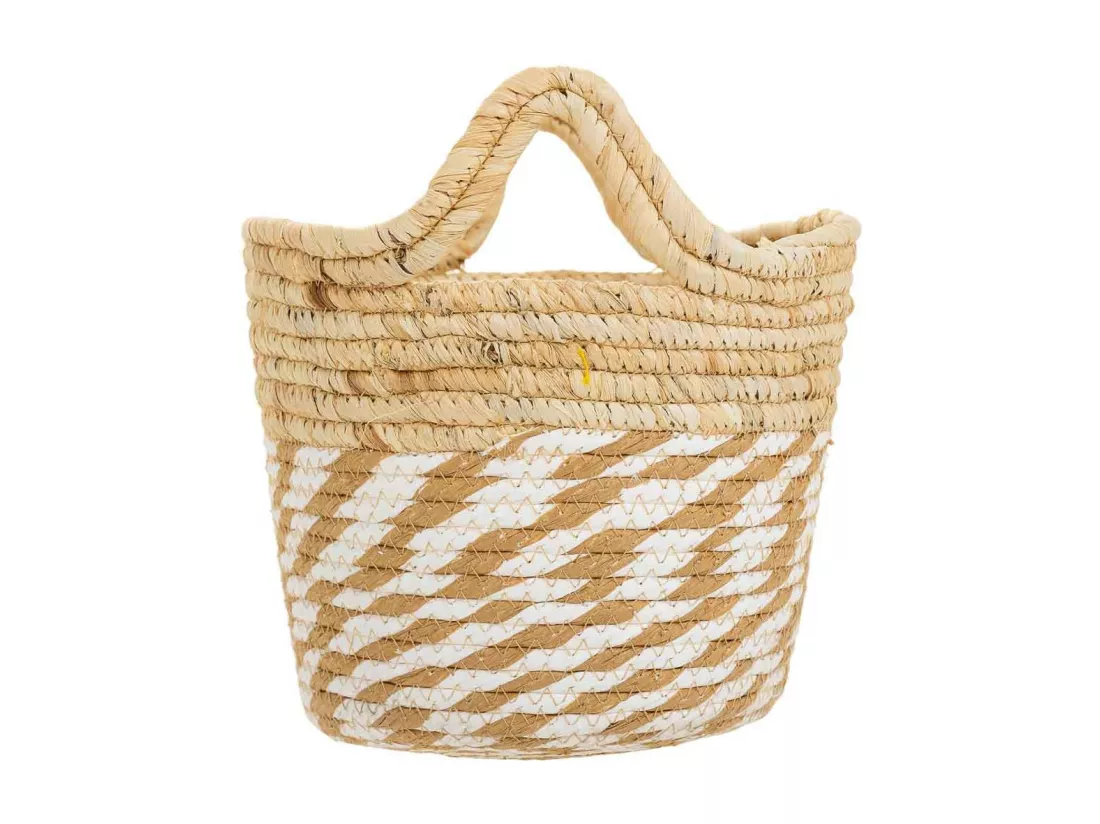 Panier en fibres naturelles marron D30x21
