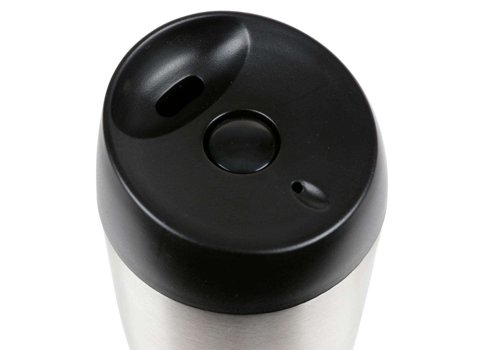Thermo-Edelstahlbecher mit Druckknopfsystem 0,4l
