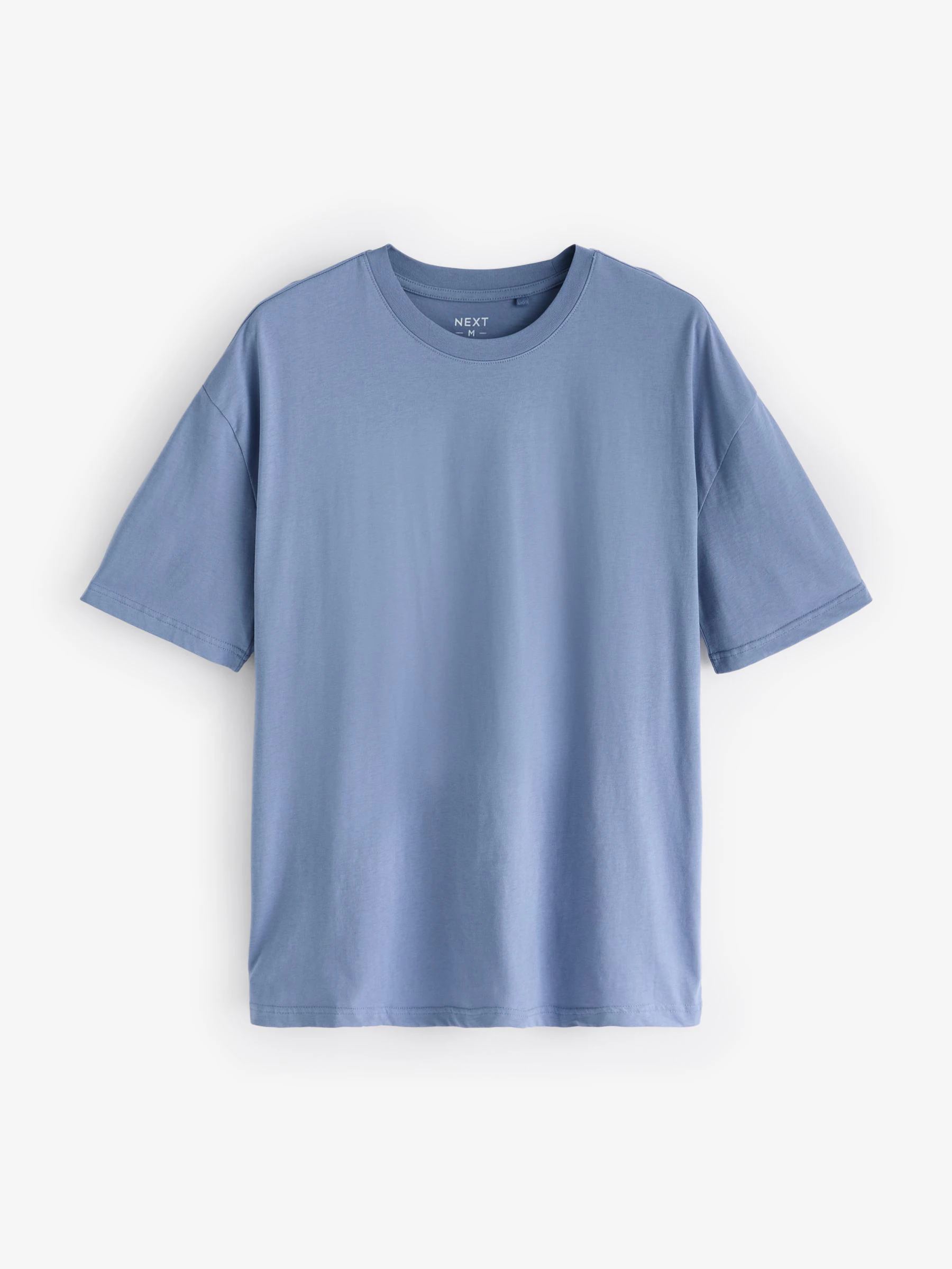 Blauw/Groen/Paars/Naturel - Essential Cotton T-Shirts Relaxed Fit 5 Pack