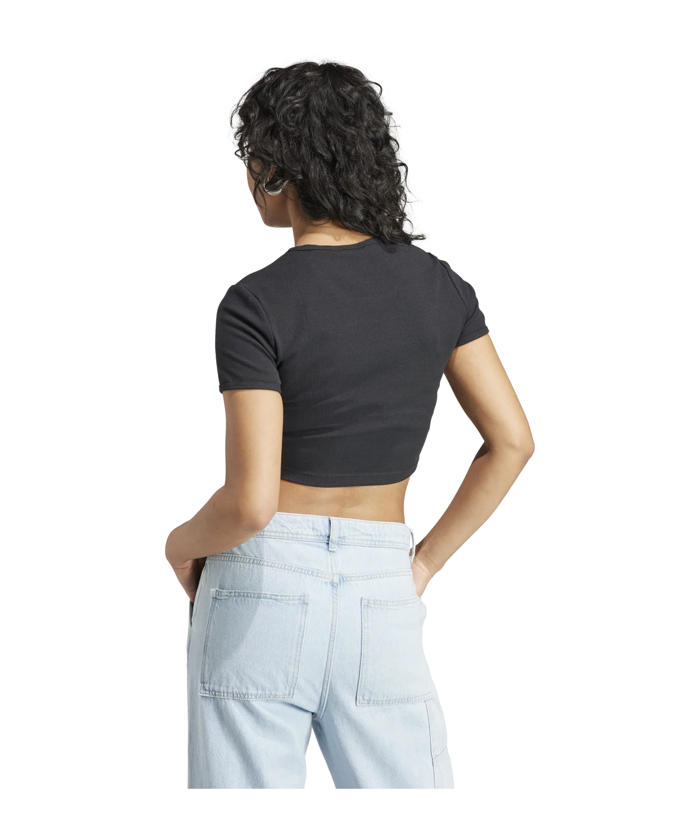 adidas Originals RIB T-Shirt Damen Schwarz