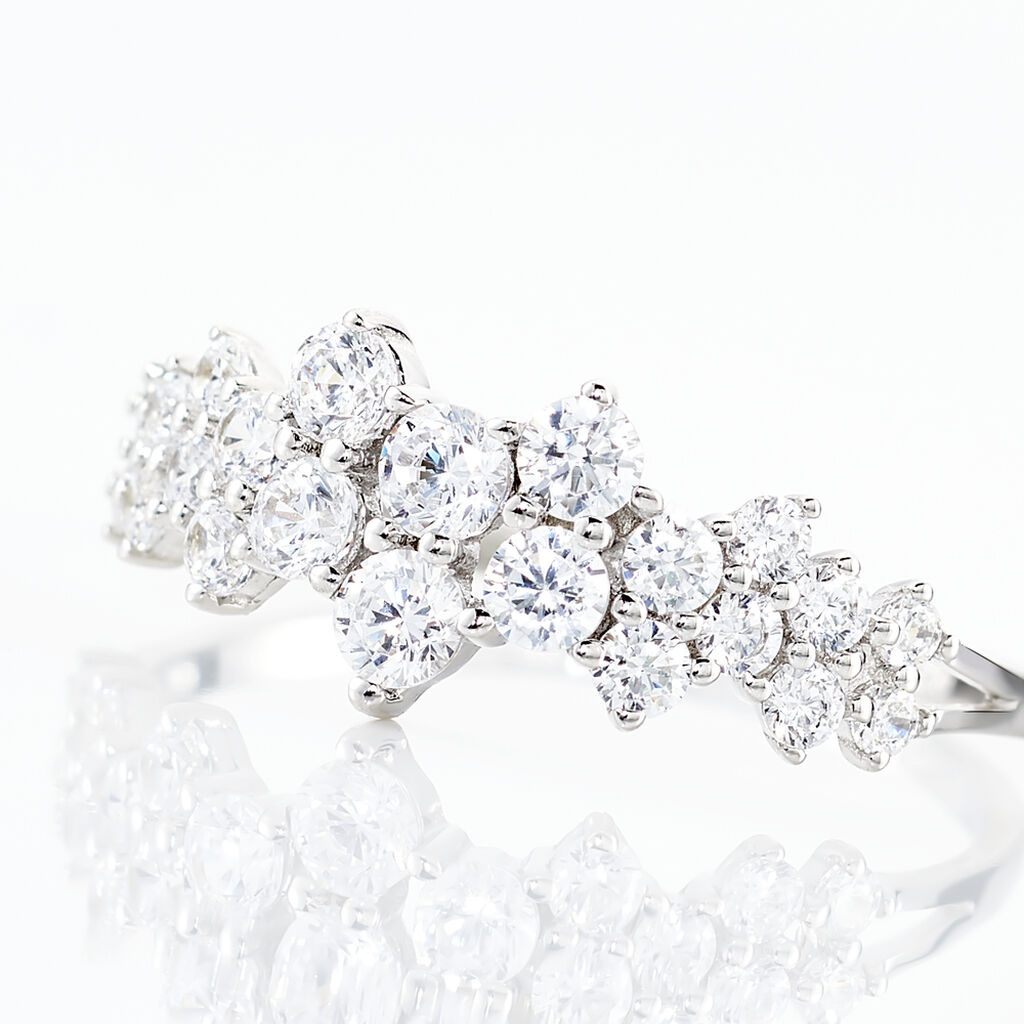 Bague Tokyo Or Blanc Oxyde De Zirconium
