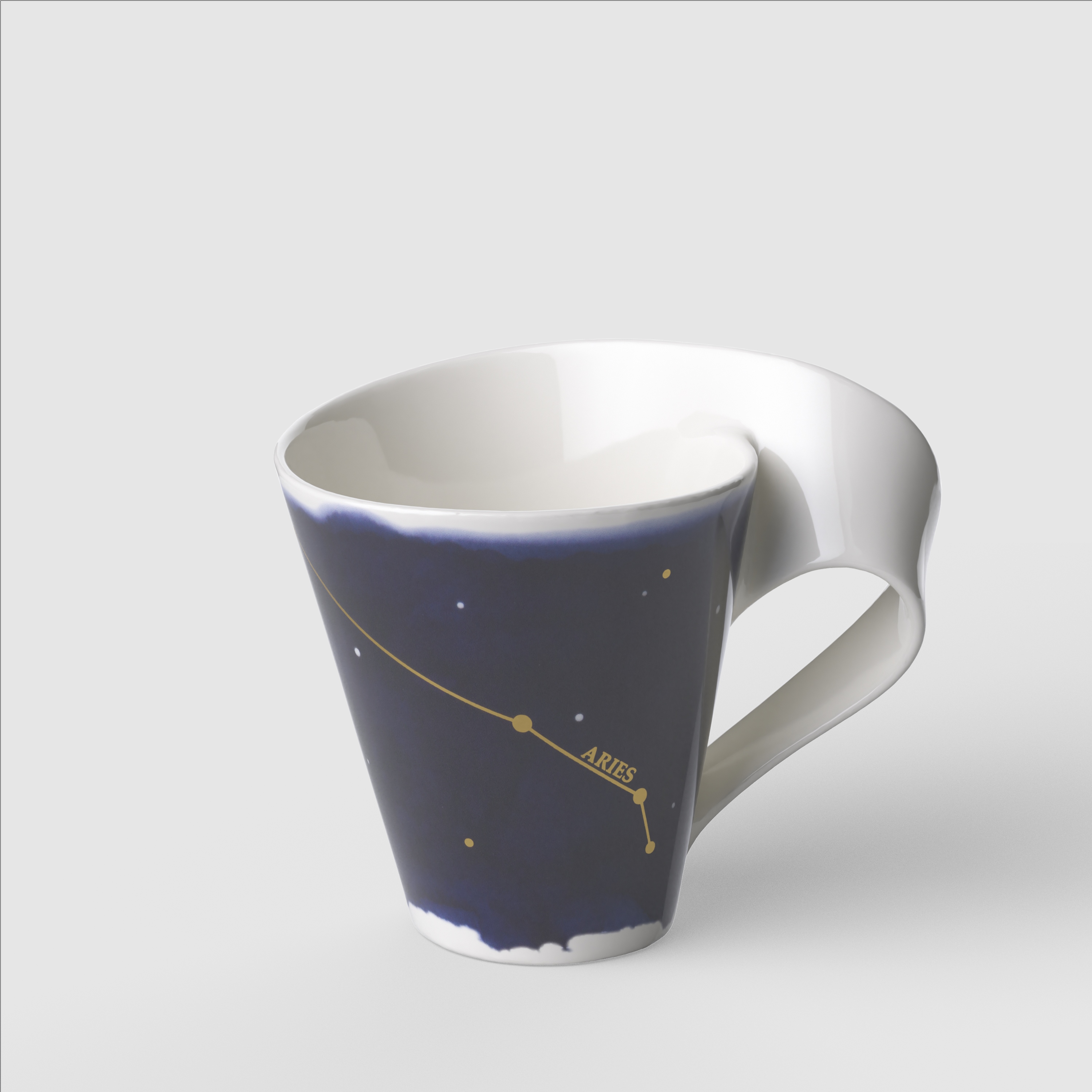 NewWave Mug Multi-colored, 8.2 oz, Premium Porcelain