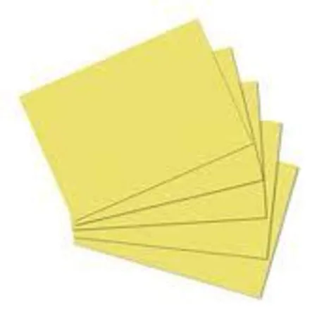 Herlitz Karteikarten, DIN A5, blanko, gelb