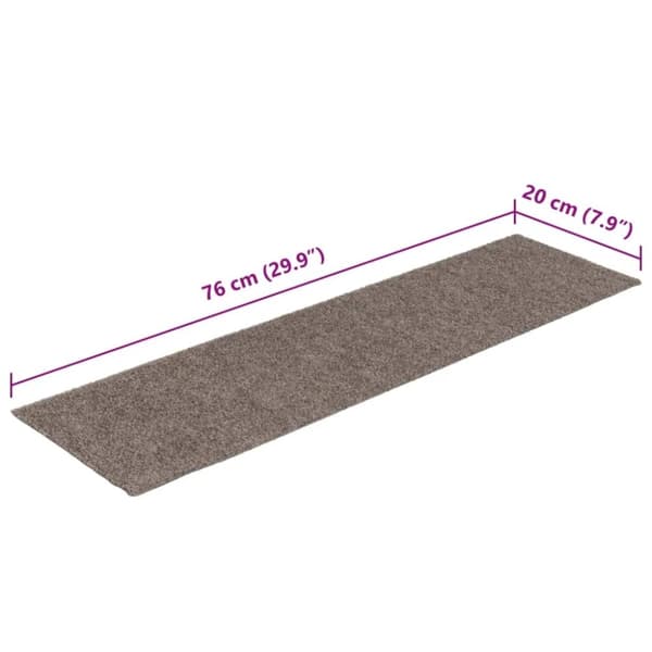 vidaXL Selvklebende trappematter 15 stk 76x20 cm kremhvit