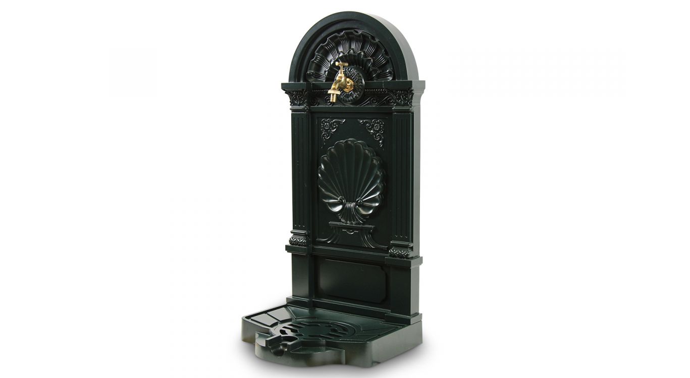 Fontaine de jardin aluminium vert 39x33x82.5cm