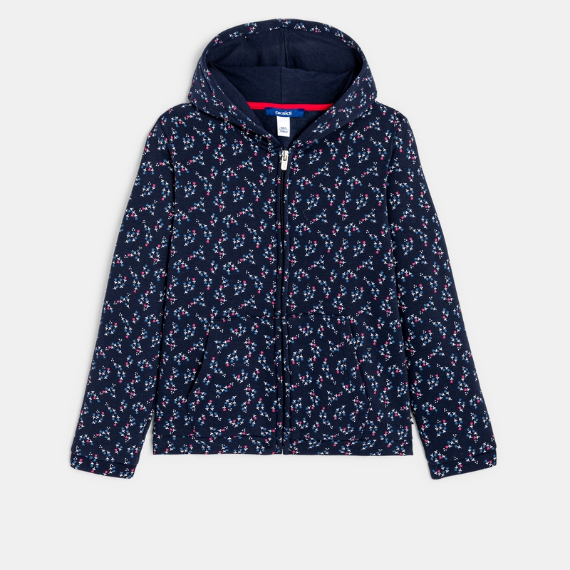 Sweat-shirt imprimé bleu fille
