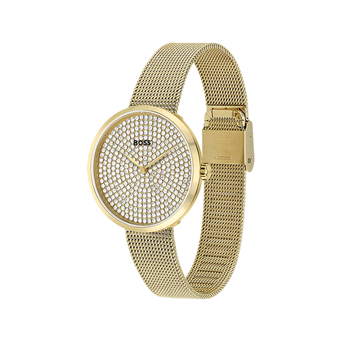 Montre BOSS Praise femme bracelet acier doré jaune
