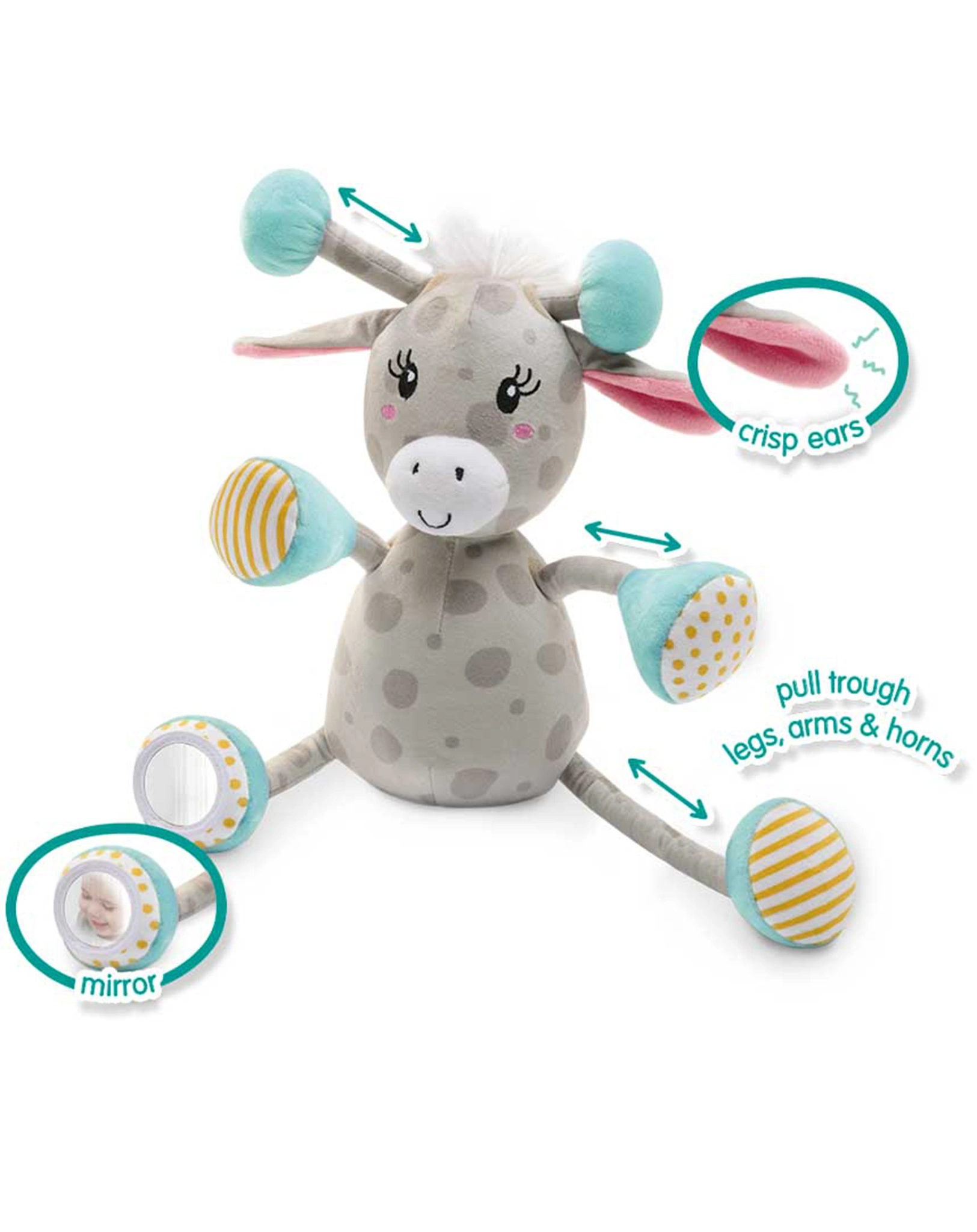 Sensorik-Kuscheltier GIRAFFE SALLY (24 cm)