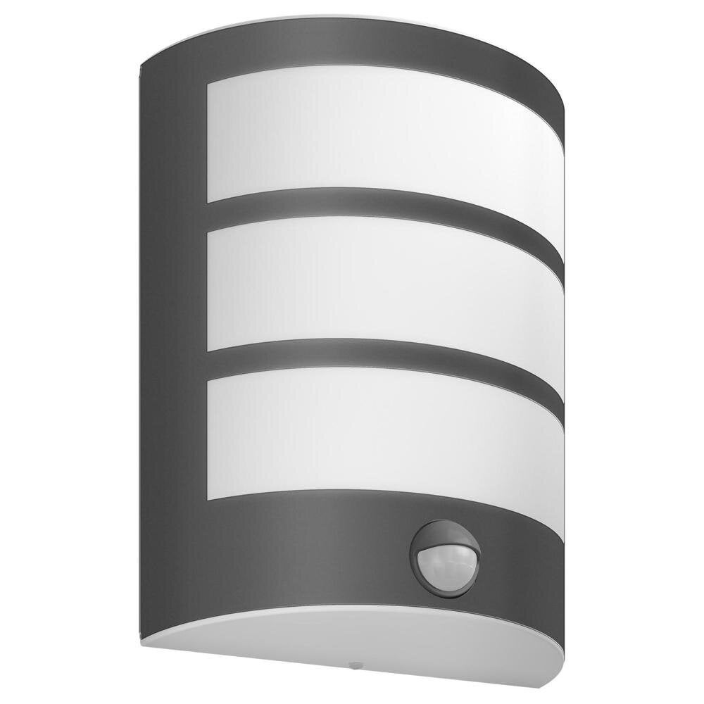 LED wandlamp Python in antraciet en wit, 3,8W, 800lm, IP44 met bewegingsmelder