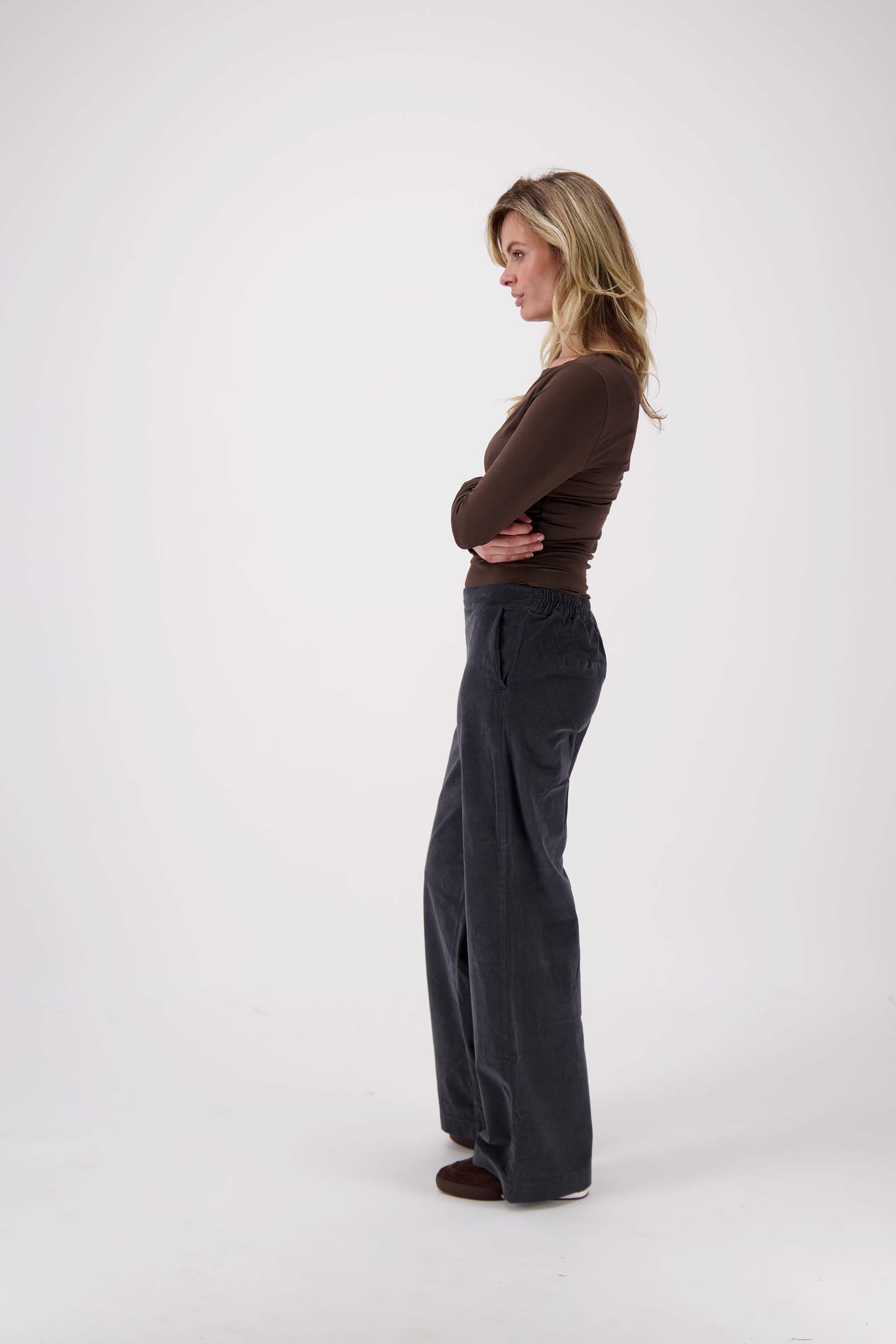 corduroy broek met elastaan