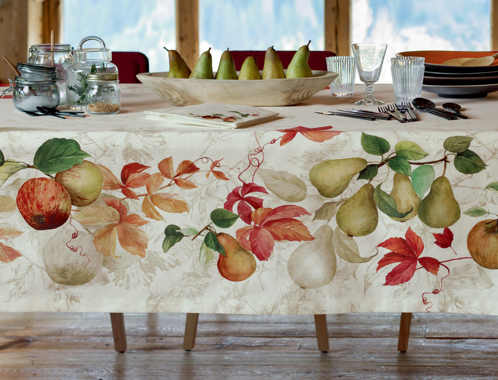 Lot de 2 serviettes de table imprimées-Calvados