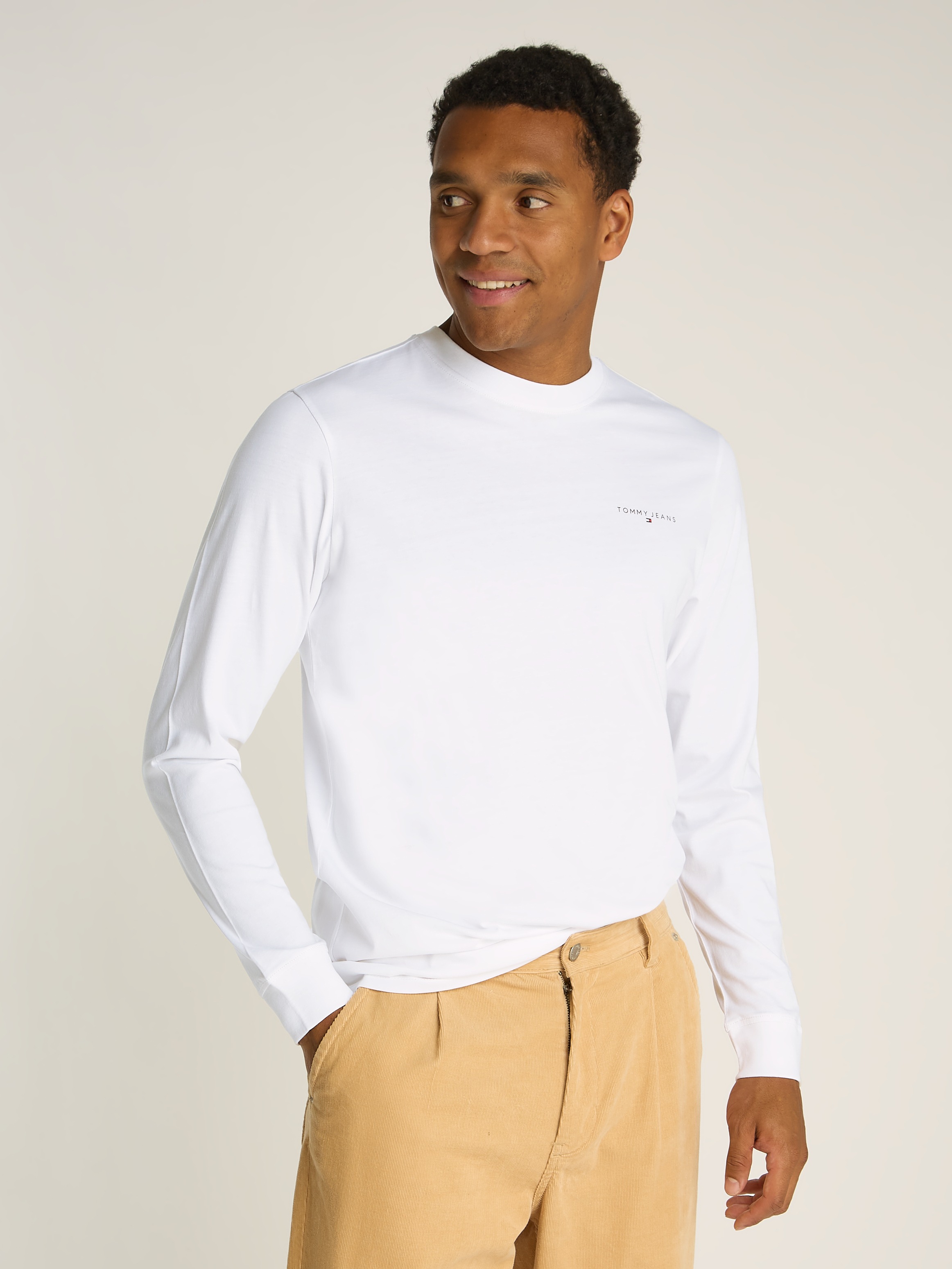Tommy Jeans Plus Longsleeve »TJM SLIM LINEAR CHST L/S TEE EXT« Grosse Grössen