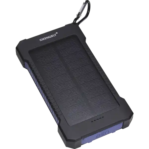 Solar Powerbank schwarz / blau