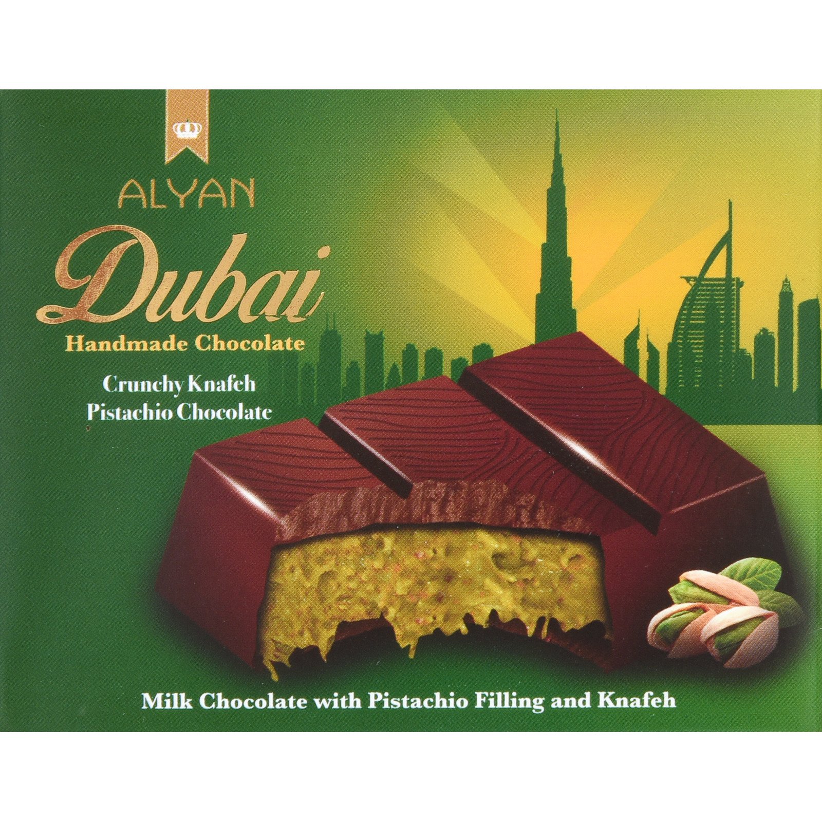Alyan Dubai Milk Chocolate-Pistachio 100 g