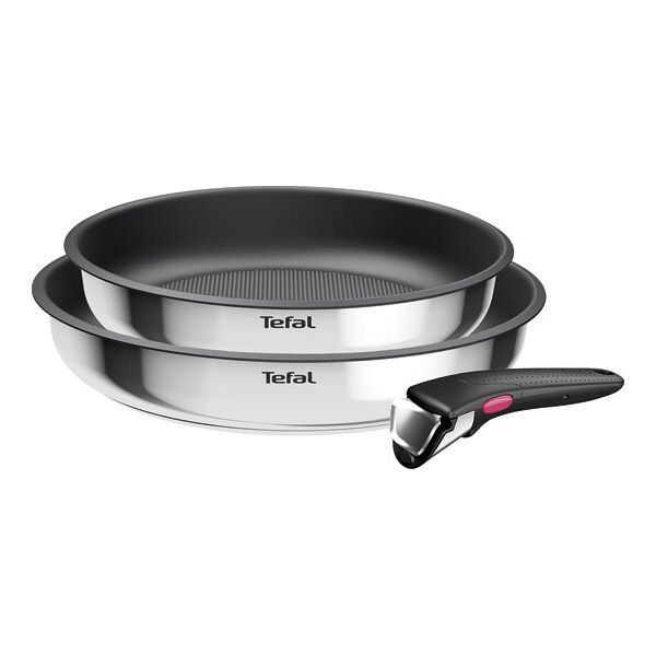 Tefal Conjunto Frigideiras Ingenio Cook Eat L8813S75 Titânio 22/26cm 3 Peças