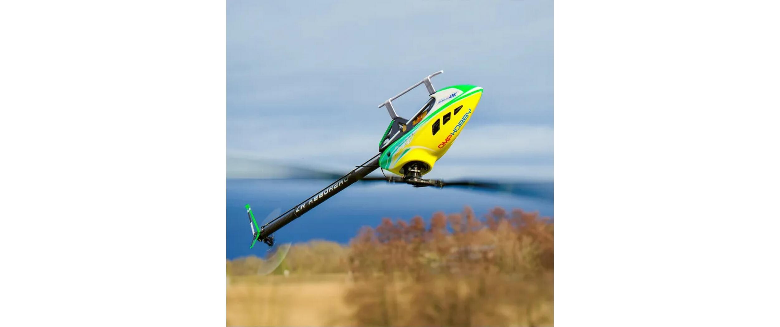 Helikopter M7 Lime Yellow Bausatz und Motor<br>M7 vielseitiger Modellheli