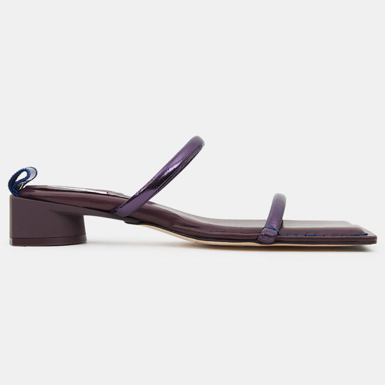 Miista Mules en Cuir violet foncé