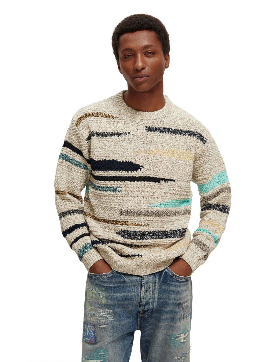 Scotch & Soda| Herren Strickpullover MELANGE JACQUARD