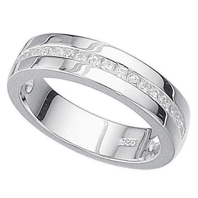 Bague zirconia en argent 925/1000